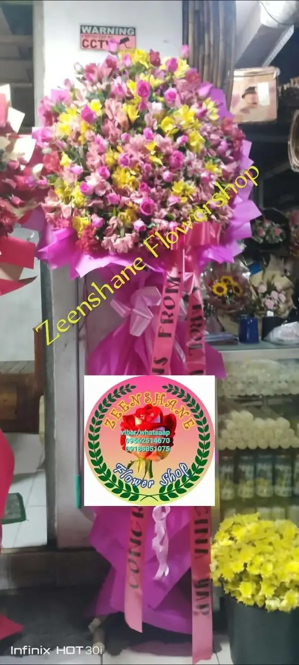 Grand Opening Flower Stand — pink option