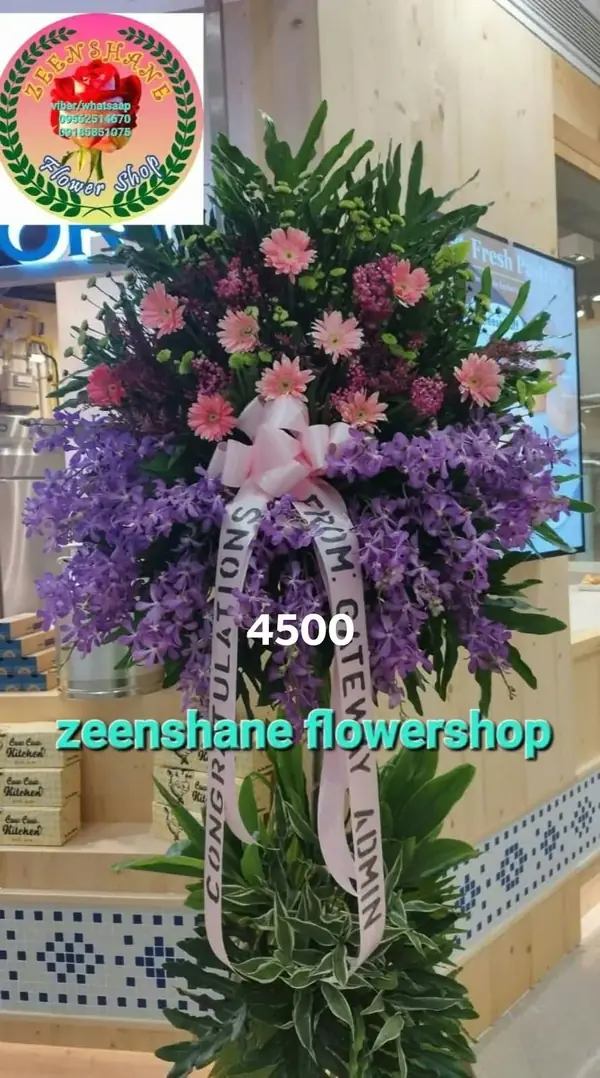 Store Opening Arrangement OP-10 — chrysanthemums, roses