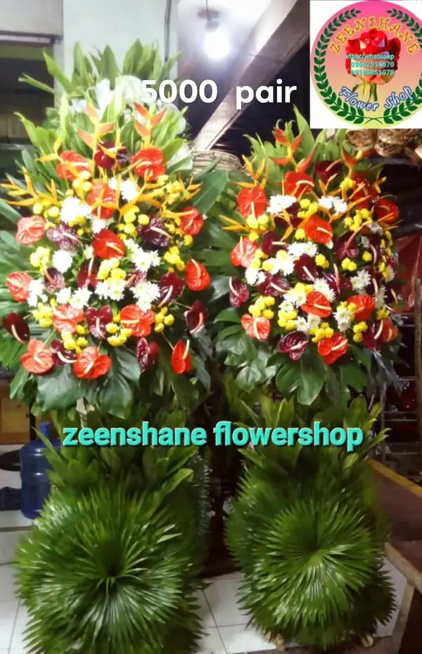 Store Opening Arrangement OP-17 — anthuriums, chrysanthemums
