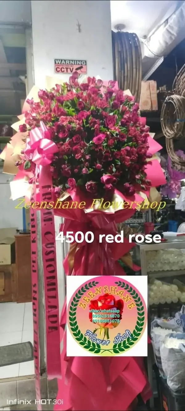 Store Opening Arrangement OP-13 — red roses
