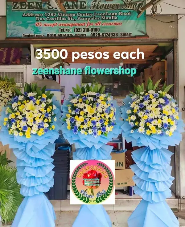Store Opening Arrangement OP-05 — chrysanthemums, roses