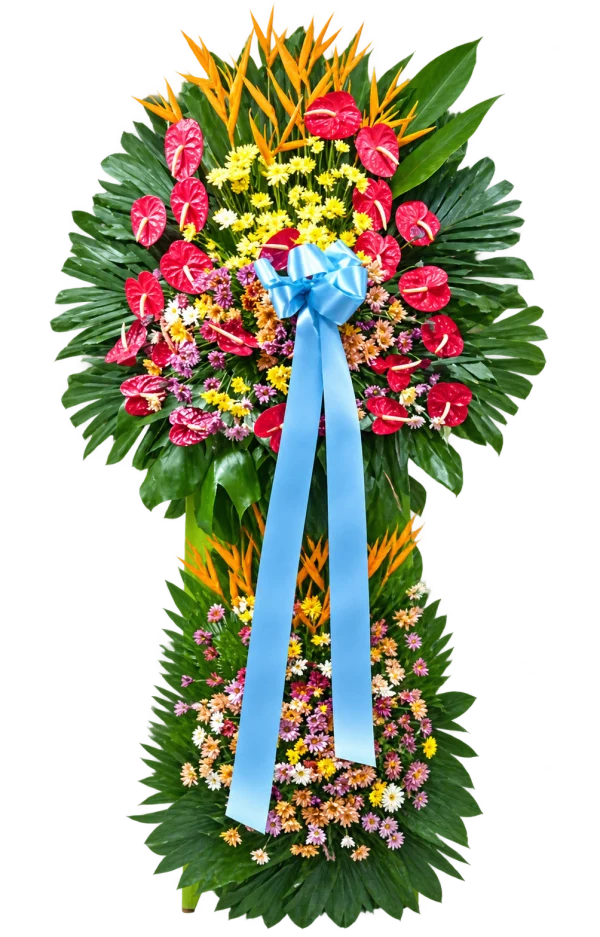 Store Opening Arrangement OP-07 — anthuriums, chrysanthemums