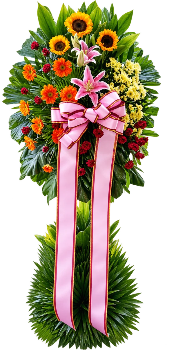 Store Opening Arrangement OP-08 — sunflowers, gerberas, roses