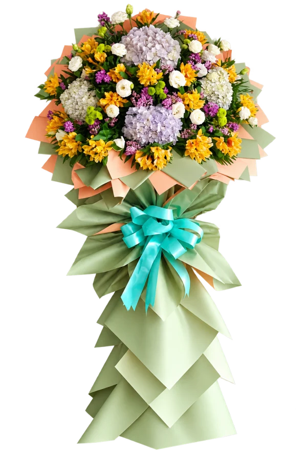 Store Opening Arrangement OP-16 — chrysanthemums, roses