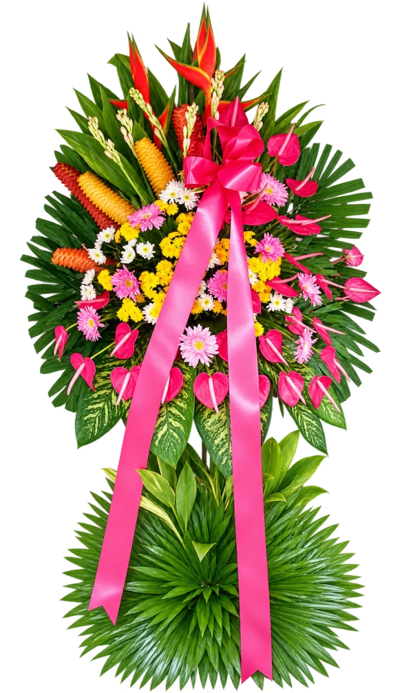 Store Opening Arrangement OP-22 — anthuriums, chrysanthemums, lilies