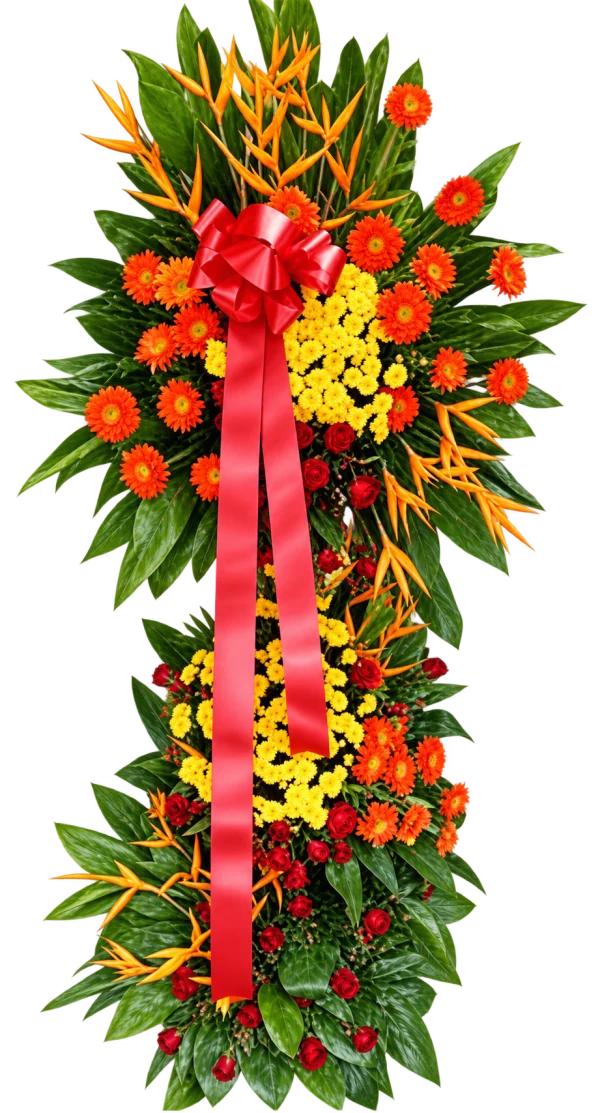 Store Opening Arrangement OP-24 — gerberas, heliconia, chrysanthemums