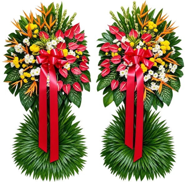 Store Opening Arrangement OP-27 — bird of paradise, lilies, roses