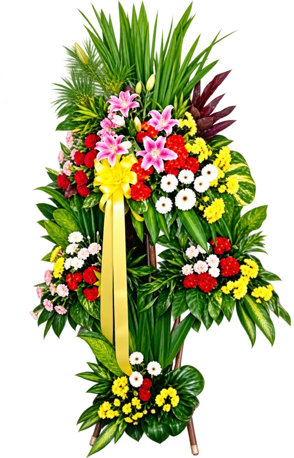 Store Opening Arrangement OP-30 — lilies, roses, gerberas, chrysanthemums