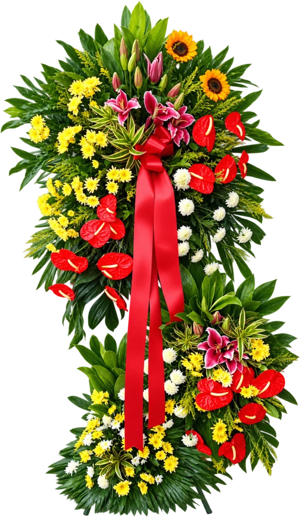 Store Opening Arrangement OP-31 — bird of paradise, sunflowers, roses
